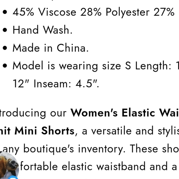 New Elastic Waist Knit Shorts - Picture 4 of 5